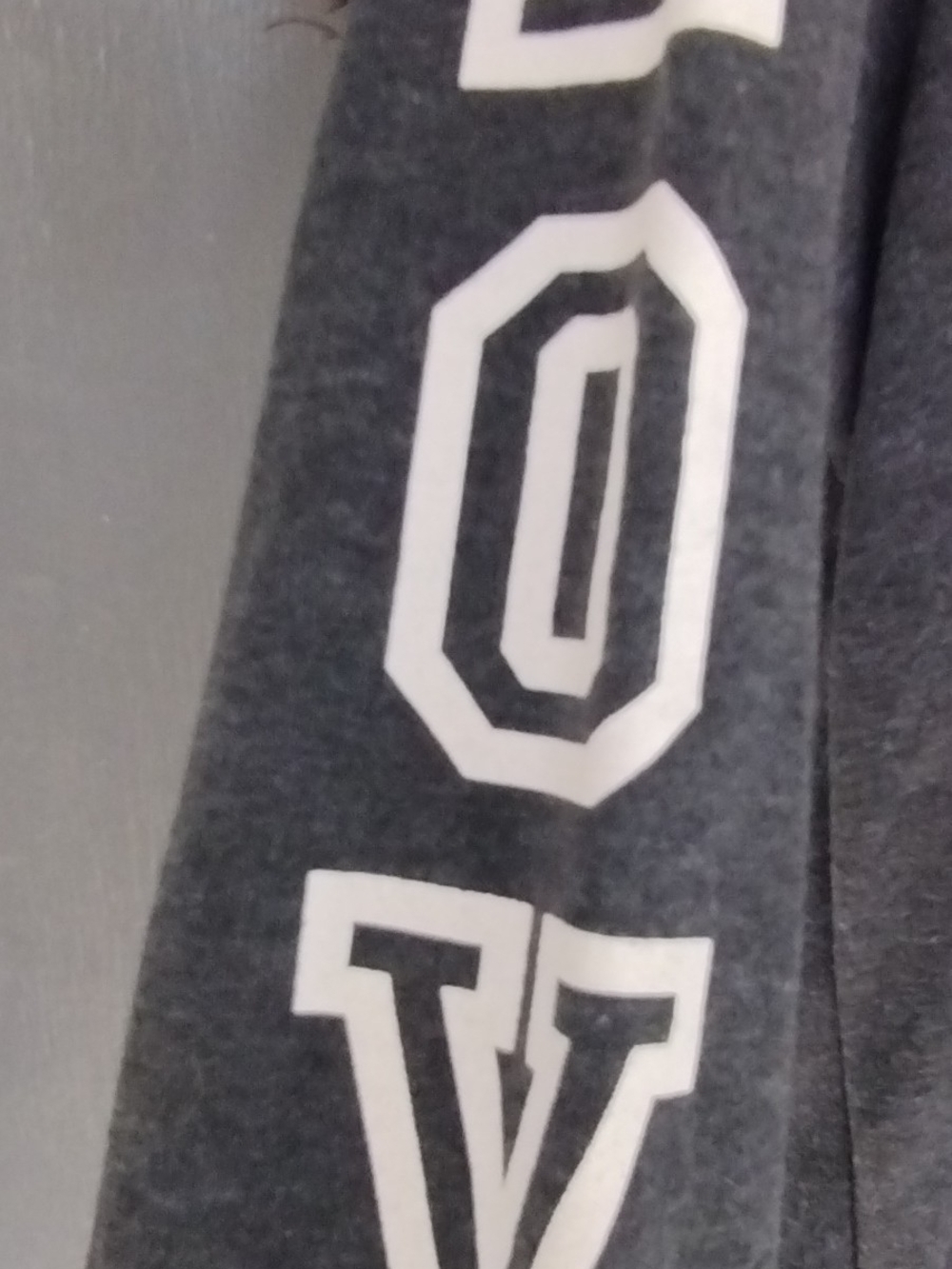 Lace-Up Hoodie with Coral Yoke and Dark Gray Body - Picture 2 of 4